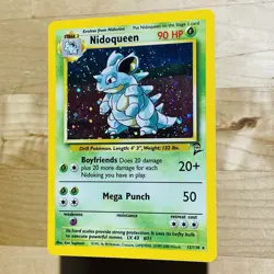Vintage 2000 Nidoqueen 12/130 Base Set 2 Holo Rare LP English Pokemon WOTC Card - Image 1