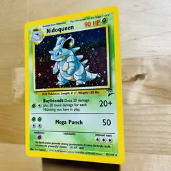 Vintage 2000 Nidoqueen 12/130 Base Set 2 Holo Rare LP English Pokemon WOTC Card - Image 2