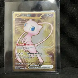 Mew EX Metal Gold Secret Rare 151 Pokemon Card 205/165 UPC Promo - Image 1