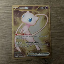 Mew EX Metal Gold Secret Rare 151 Pokemon Card 205/165 UPC Promo - Image 3