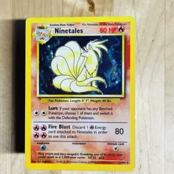 Vintage 1999 Ninetails 11/102 Base Set Holo Rare English Pokemon WOTC MP Card - Image 2