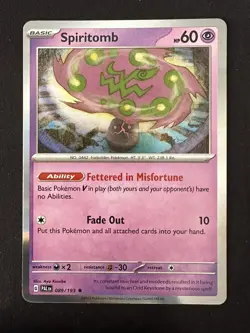 POKEMON TCG SPIRITOMB 089/193 PALDEA EVOLVED RARE HOLO ENGLISH - Image 1