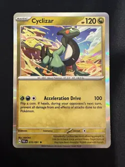 POKEMON TCG CYCLIZAR 070/091 PALDEAN FATES HOLO ENGLISH - Image 1