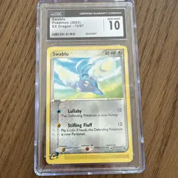 2003 POKEMON EX DRAGON #75 SWABLU CGC 10 - Image 1
