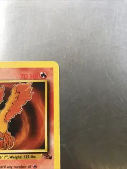 Fossil Moltres 1st Edition 27/62 Non Holo Base Set Pokemon Card -Good Condition - Image 5