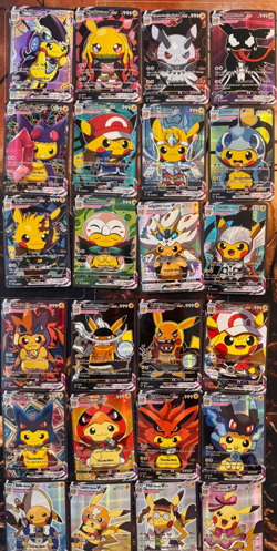 Pikachu VCOS COMPLETE SET - 55x Pokemon Cards Cosplay Holo Full Art sealed deck - Image 2