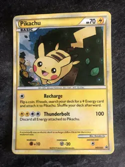 Pikachu HGSS03 Heart Gold & Soul Silver Holo Ultra Rare Promo Pokemon Card - Image 1