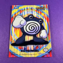 Pokemon Topps 61 Poliwhirl Puzzle Card 3 OF 10 Blue Logo Series 2 - Image 1