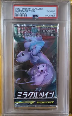 2019 Pokemon Japanese Miracle Twins SM11 Sun & Moon Booster Pack PSA 10 - Image 1