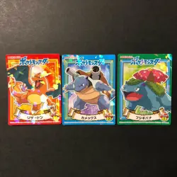Y150 Charizard Blastoise Venusaur Pokemon Marumiya Holo Stickers Japanese - Image 1
