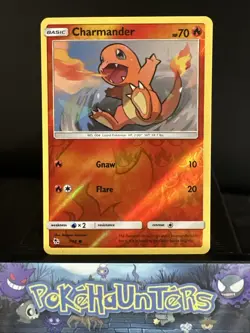 Pokemon Card Charmander 7/68 Hidden Fates Reverse Holo Rare Near Mint - Image 1