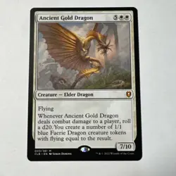 MTG Ancient Gold Dragon (3/1080) Commander Legends Battle for Baldur's Gate LP - Image 1