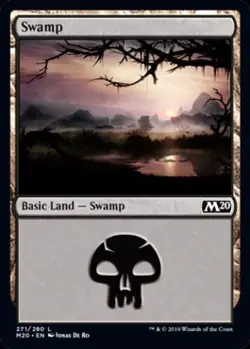 Swamp (271) -Foil Near Mint MTG Magic 2020 Core Set - Image 1