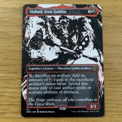 Slobad, Iron Goblin - 311 - R Borderless - Phyrexia: All Will Be One - MTG Magic - Image 1
