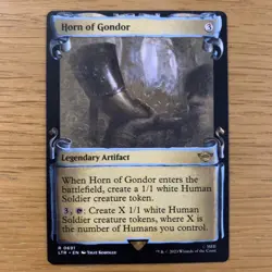 MTG Horn of Gondor Showcase Scrolls LOTR - R 0691 Near Mint Magic The Gathering - Image 1