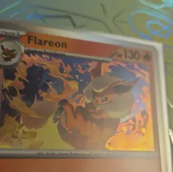 Flareon 013/131 Prismatic Evolutions Holo Rare Pokemon TCG Card NM - Image 2