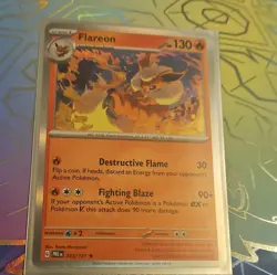 Flareon 013/131 Prismatic Evolutions Holo Rare Pokemon TCG Card NM - Image 4