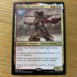 MTG Haktos the Unscarred [Theros Beyond Death] Magic The Gathering Rare Card - Image 1