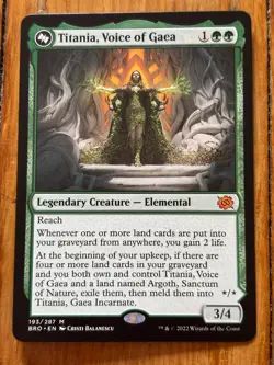 Titania, Voice of Gaea - Gaea Incarnate - Brothers War - MTG - 193/287 - Image 1