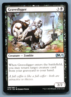 MTG Gravedigger Core Set 2019 #98 M19 Uncommon - Image 1