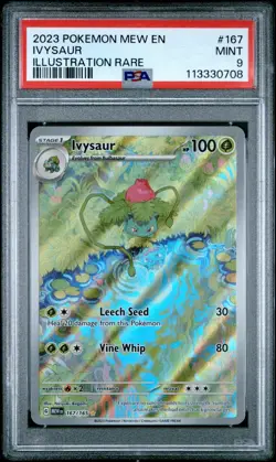 PSA 9 Mint Pokemon 167/165 Ivysaur IR Alt Art MEWen 151 - Image 1