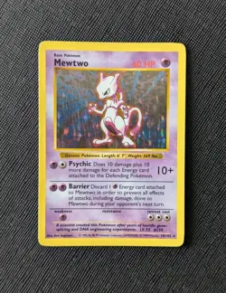 Mewtwo - Shadowless Base Set Holo 10/102 - Vintage WOTC 1999 Pokemon Card - NM - Image 1