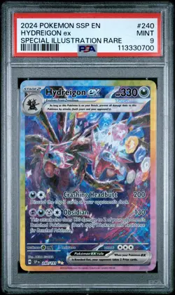 PSA 9 Mint Pokemon 240/191 Hydreigon EX SIR Alt Art SSPen Surging Sparks - Image 1
