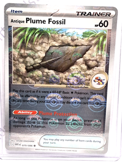 🌋 Antique Plume Fossil 079/086 - SV White Flare Pokemon Card - Pack Fresh - Image 1