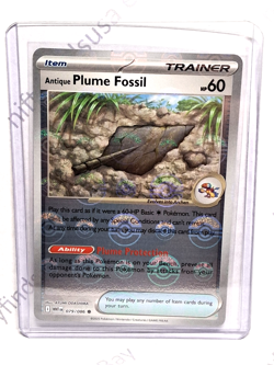 🌋 Antique Plume Fossil 079/086 - SV White Flare Pokemon Card - Pack Fresh - Image 2