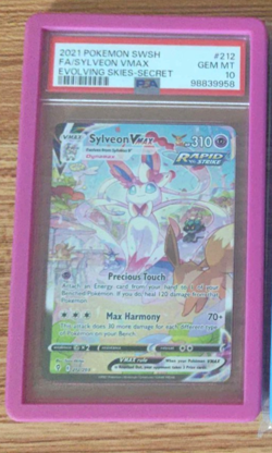 PSA 10 Sylveon VMAX 212/203 Alt Art Evolving Skies Holo Pokemon Card GEM MINT 10 - Image 3