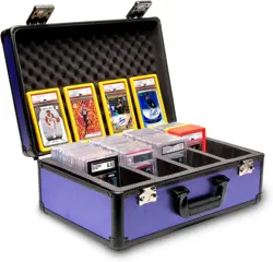 SLAB ARMOR FUSION 4 Row Graded Card Storage Box PSA Slab Case NAVY BLUE - Image 1