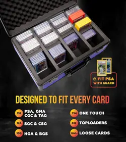 SLAB ARMOR FUSION 4 Row Graded Card Storage Box PSA Slab Case NAVY BLUE - Image 2