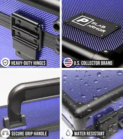 SLAB ARMOR FUSION 4 Row Graded Card Storage Box PSA Slab Case NAVY BLUE - Image 5