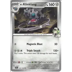 105/159 N's Klinklang : Uncommon : Journey Together : Pokemon Trading Card Game - Image 1