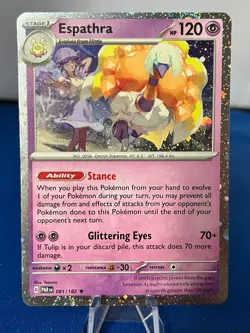 Paradox Rift Espathra (081/182) Cosmos Holo EU Exclusive Near Mint Pokemon Card - Image 1