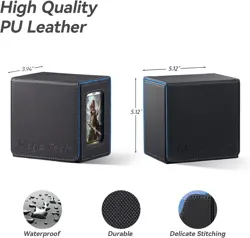 Patented MTG Commander Deck Box - Holds 100 Cards, Includes Dice Tray - Black... - Image 4