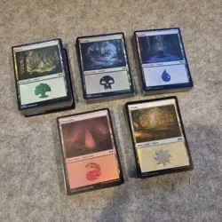 Lot of 175 Assorted Foil Basic Land Cards MTG Magic - Image 1