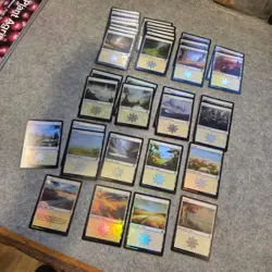Lot of 175 Assorted Foil Basic Land Cards MTG Magic - Image 2