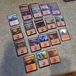 Lot of 175 Assorted Foil Basic Land Cards MTG Magic - Image 3