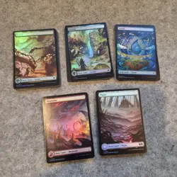 Lot of 150 assorted Full Art Basic Land Cards Magic MTG Foil and Non-Foil - Image 1