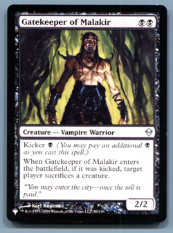 MTG Gatekeeper of Malakir Zendikar #89 ZEN Uncommon - Image 1