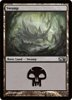 Swamp (240) -Foil Light Play MTG Magic 2013 Core Set - Image 1