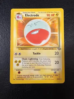 Pokemon WOTC 1999 Jungle Base Set Electrode Rare Vintage Pokemon Card - Image 1