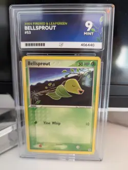 Bellsprout 53 Vintage Slab graded ACE 9 from 2004 English Pokemon TCG - Image 1