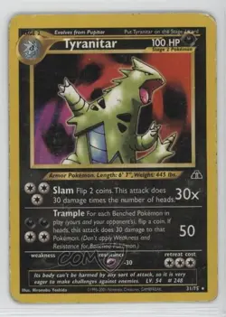 Tyranitar Pokemon Neo Discovery #31 2001 15fy - Image 1
