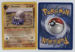 Omanyte 1st Ed. Pokemon Neo Discovery #60 2001 15fy - Image 3