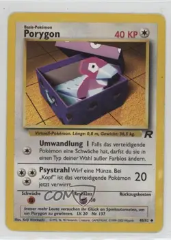 Porygon German Pokemon Team Rocket #48 2000 15fy - Image 1