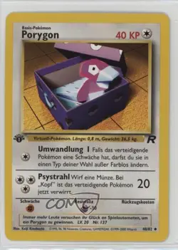 Porygon German 1st Ed. Pokemon Team Rocket #48 2000 15fy - Image 1
