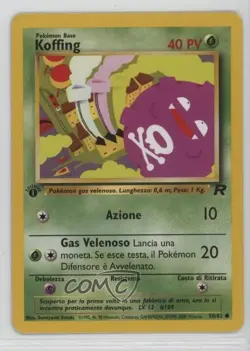 Koffing Italian 1st Ed. Pokemon Team Rocket #58 2000 15fy - Image 1