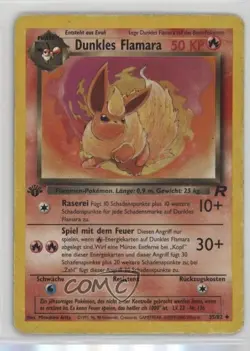 Dark Flareon German 1st Ed. Pokemon Team Rocket #35 2000 15fy - Image 1